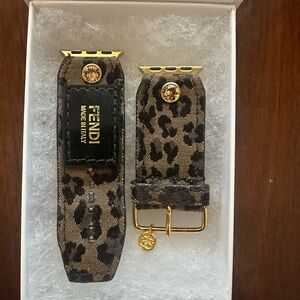 Upcycled authentic Fendi material with patch